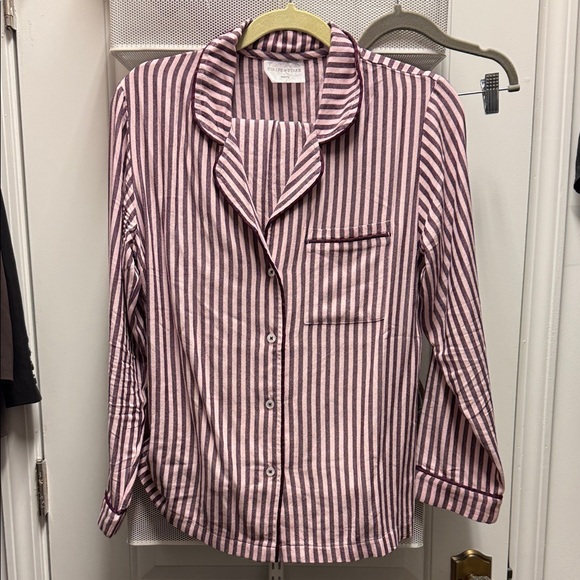 Stripe & Stare Other - Striped Button-Up Pajama Top and bottoms